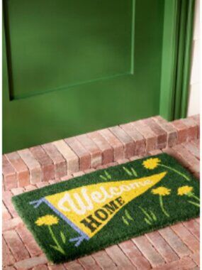 ANTHROPOLOGIE - Welcome Home Pennant Coir Printed Doormat